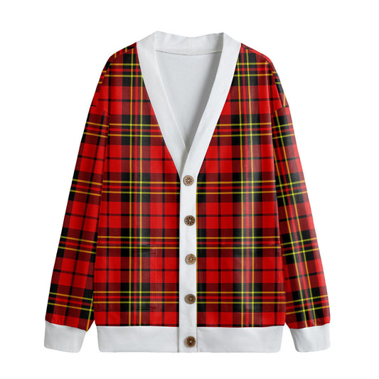 Brodie Modern Tartan Plaid Knitted Fleece Cardigan