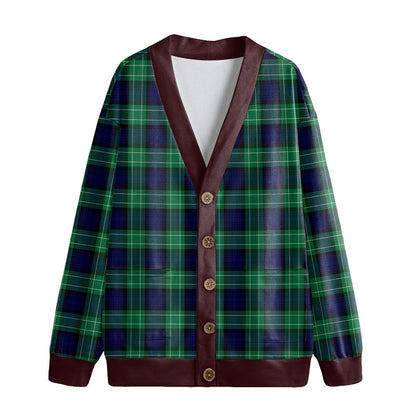 Abercrombie Tartan Plaid Knitted Fleece Cardigan