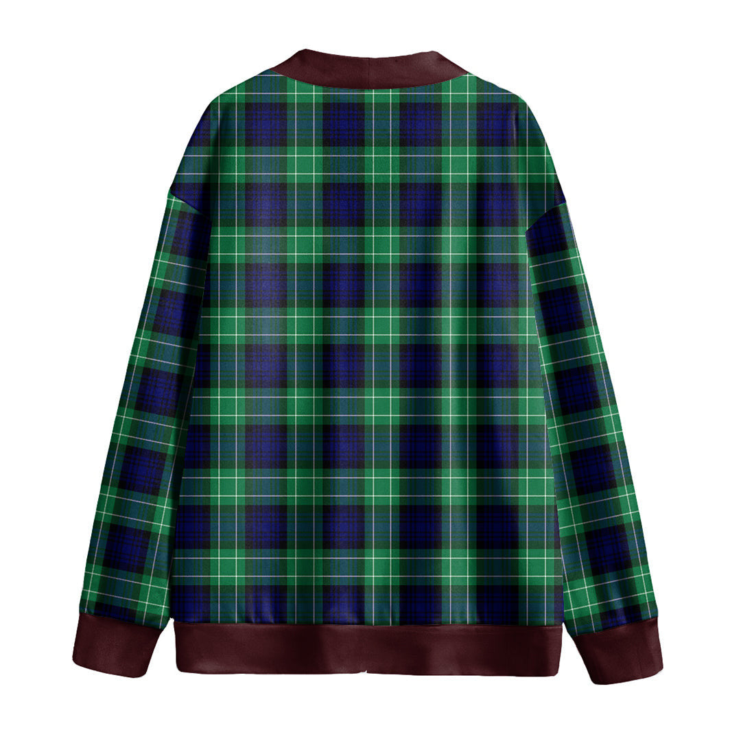 Abercrombie Tartan Plaid Knitted Fleece Cardigan