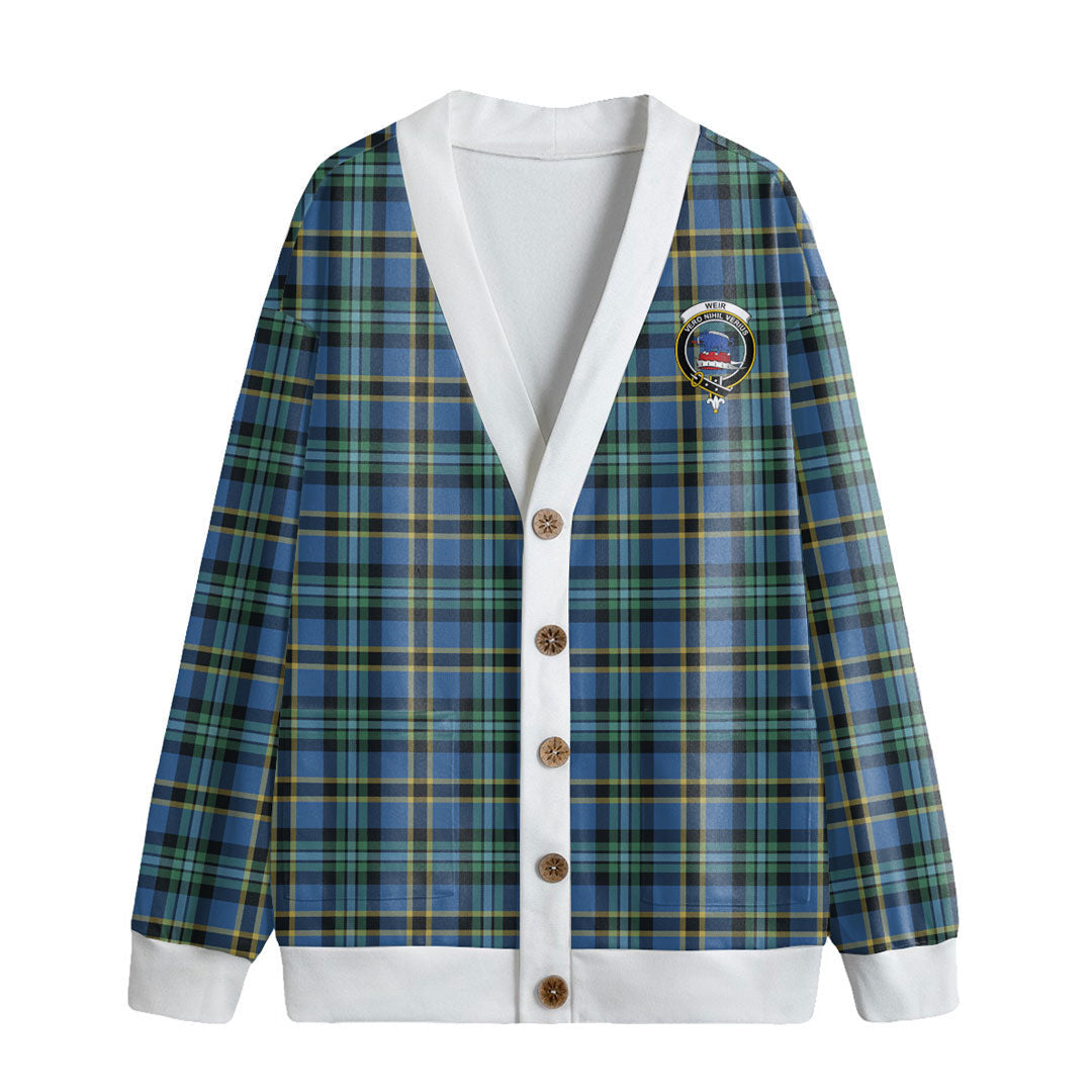 Weir Ancient Tartan Crest Knitted Fleece Cardigan