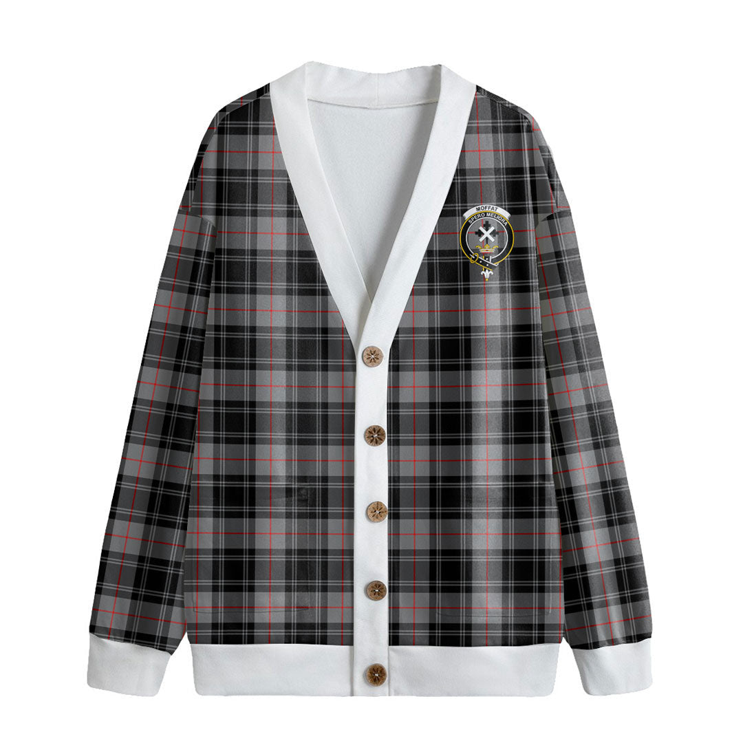 Moffat Modern Tartan Crest Knitted Fleece Cardigan