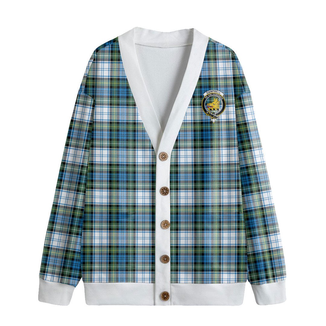 Campbell Dress Ancient Tartan Crest Knitted Fleece Cardigan