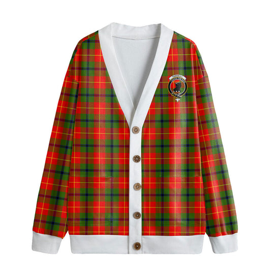 Turnbull Dress Tartan Crest Knitted Fleece Cardigan