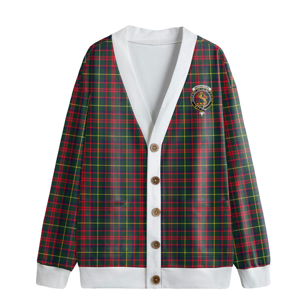 MacKintosh Hunting Modern Tartan Crest Knitted Fleece Cardigan