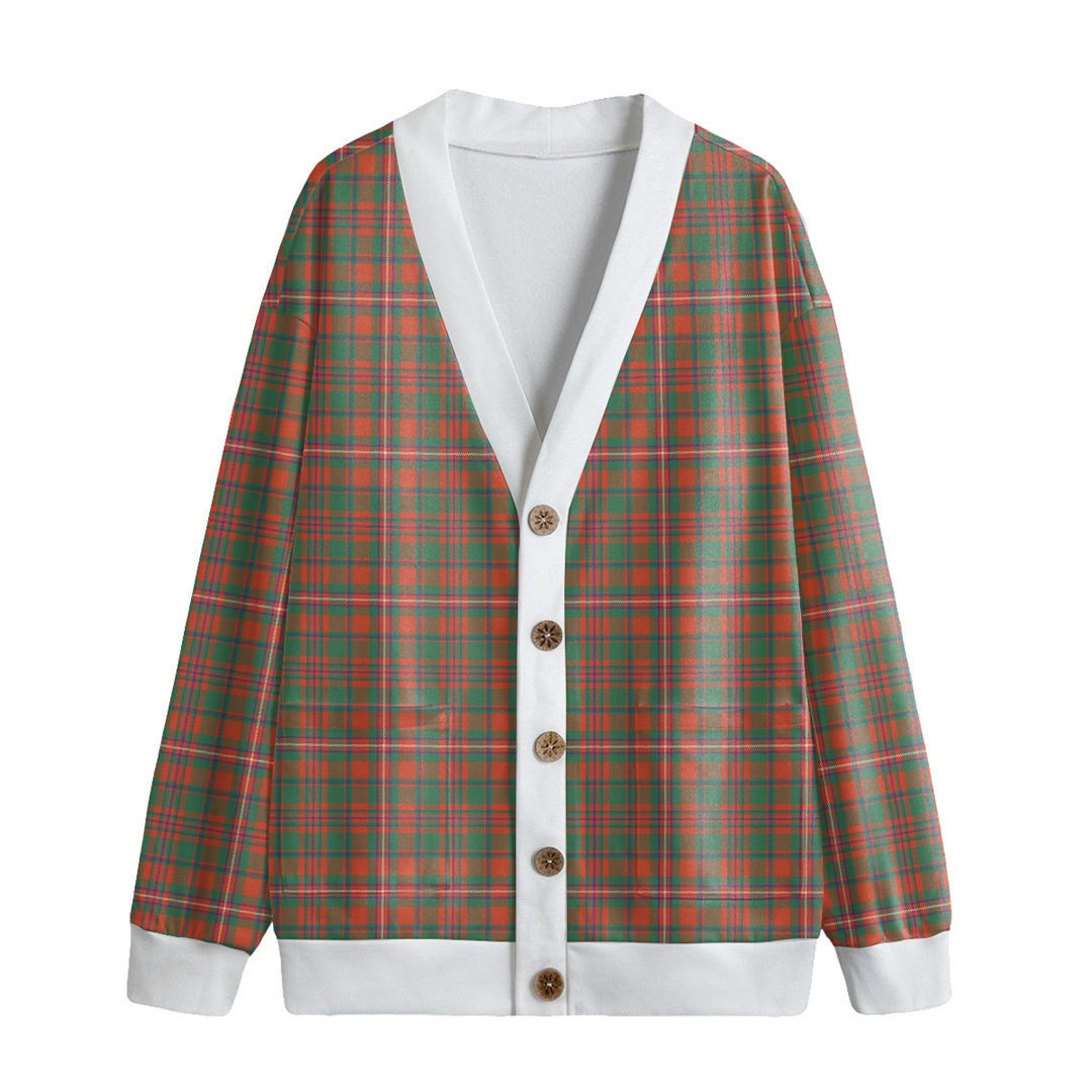 MacKinnon Ancient Tartan Plaid Knitted Fleece Cardigan