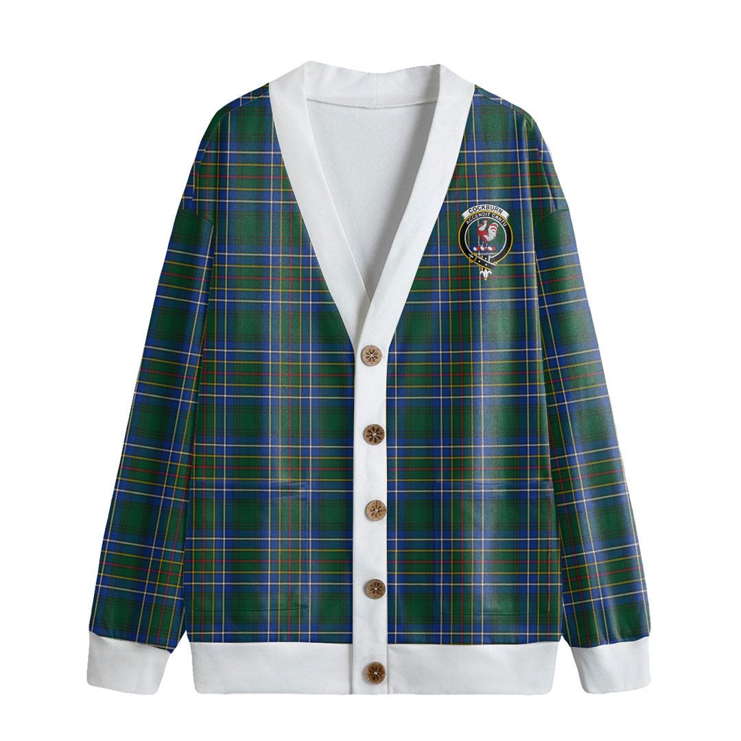 Cockburn Ancient Tartan Crest Knitted Fleece Cardigan