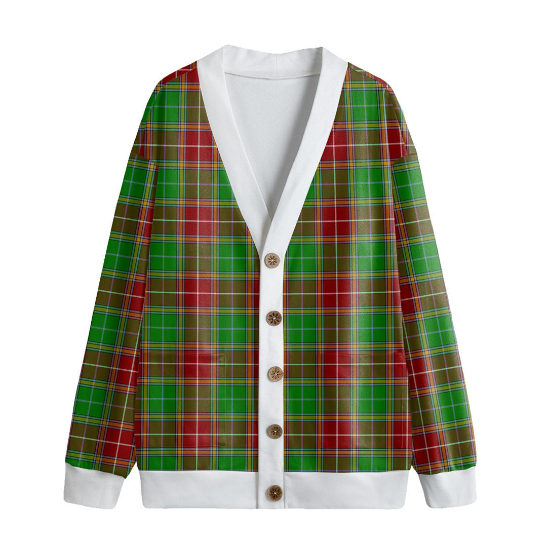 Baxter Modern Tartan Plaid Knitted Fleece Cardigan