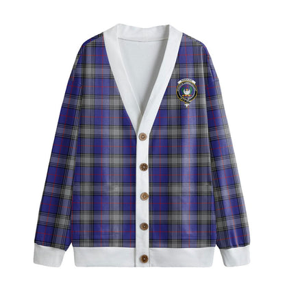 Kinnaird Tartan Crest Knitted Fleece Cardigan