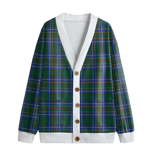 Cockburn Ancient Tartan Plaid Knitted Fleece Cardigan