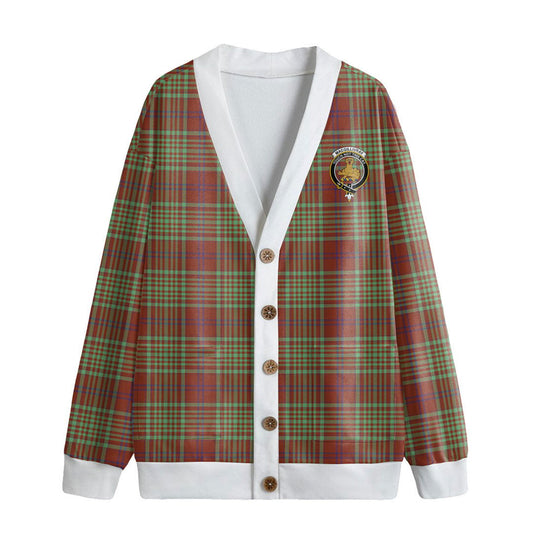 MacGillivray Hunting Ancient Tartan Crest Knitted Fleece Cardigan