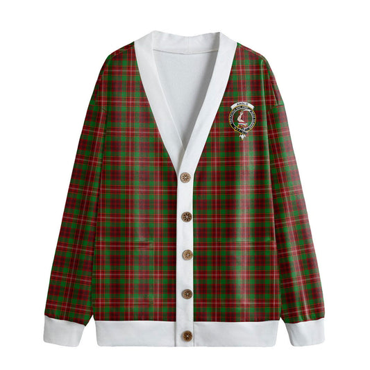 Ainslie Tartan Crest Knitted Fleece Cardigan