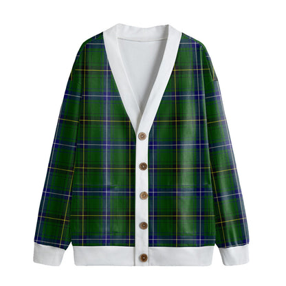 Henderson Modern Tartan Plaid Knitted Fleece Cardigan