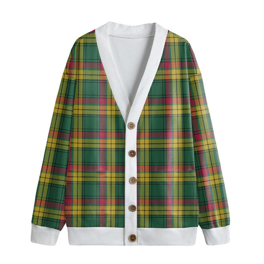 MacMillan Old Ancient Tartan Plaid Knitted Fleece Cardigan