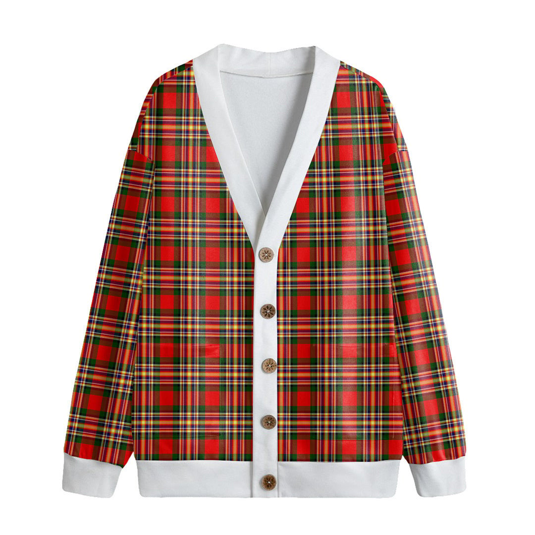 MacGill Modern Tartan Plaid Knitted Fleece Cardigan