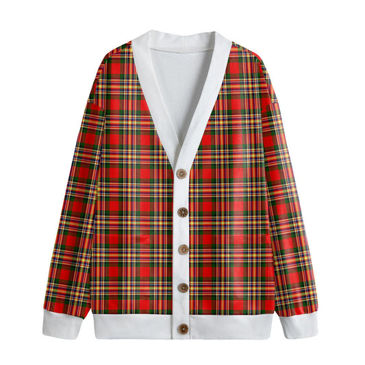 MacGill Modern Tartan Plaid Knitted Fleece Cardigan