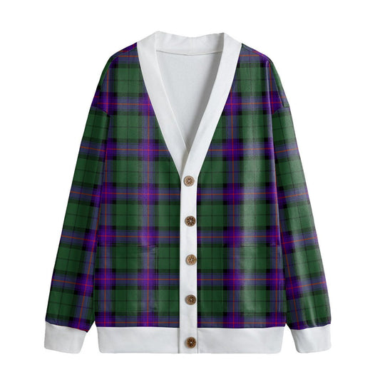 Armstrong Modern Tartan Plaid Knitted Fleece Cardigan