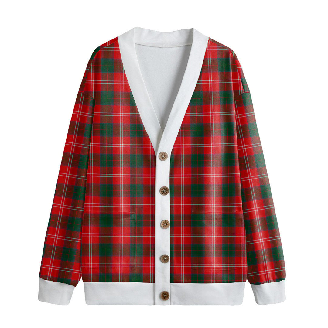 Chisholm Modern Tartan Plaid Knitted Fleece Cardigan