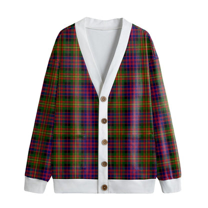 Carnegie Modern Tartan Plaid Knitted Fleece Cardigan