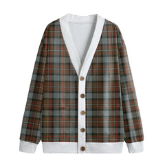 Fergusson Weathered Tartan Plaid Knitted Fleece Cardigan