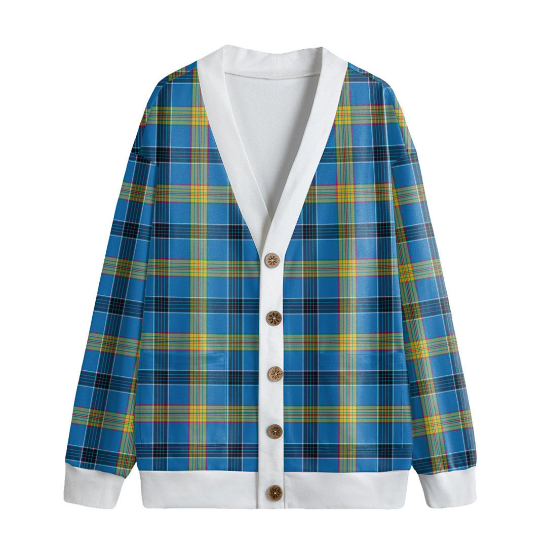 Laing Tartan Plaid Knitted Fleece Cardigan