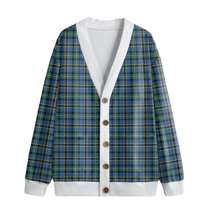 Weir Ancient Tartan Plaid Knitted Fleece Cardigan