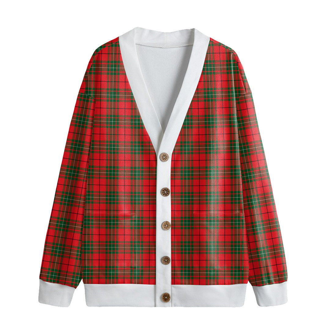 MacAulay Modern Tartan Plaid Knitted Fleece Cardigan