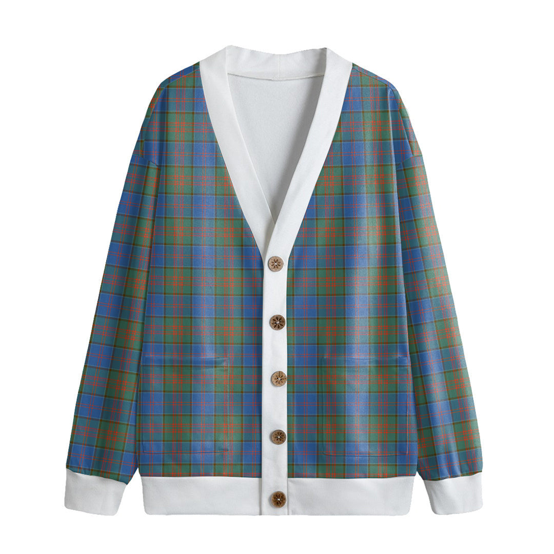 Stewart of Appin Hunting Ancient Tartan Plaid Knitted Fleece Cardigan