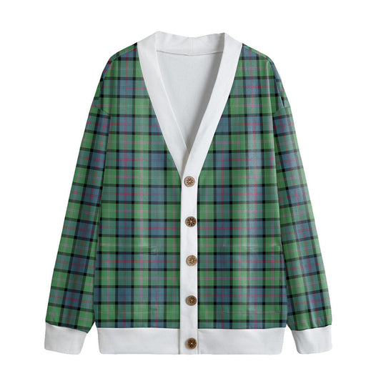 MacThomas Ancient Tartan Plaid Knitted Fleece Cardigan