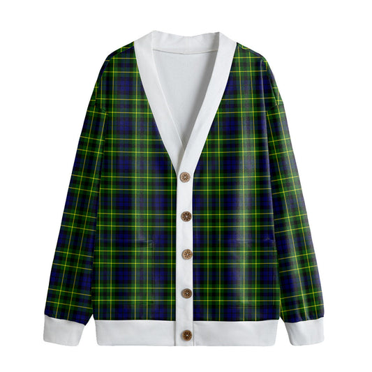 Campbell of Breadalbane Modern Tartan Plaid Knitted Fleece Cardigan