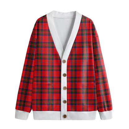 MacGillivray Modern Tartan Plaid Knitted Fleece Cardigan