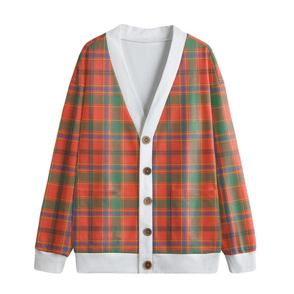 Munro Ancient Tartan Plaid Knitted Fleece Cardigan