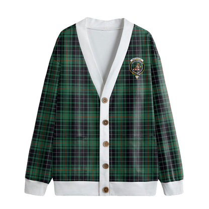 MacAulay Hunting Ancient Tartan Crest Knitted Fleece Cardigan