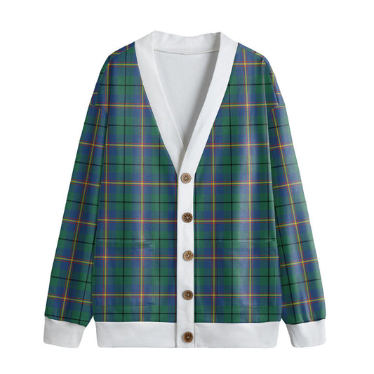 Carmichael Ancient Tartan Plaid Knitted Fleece Cardigan