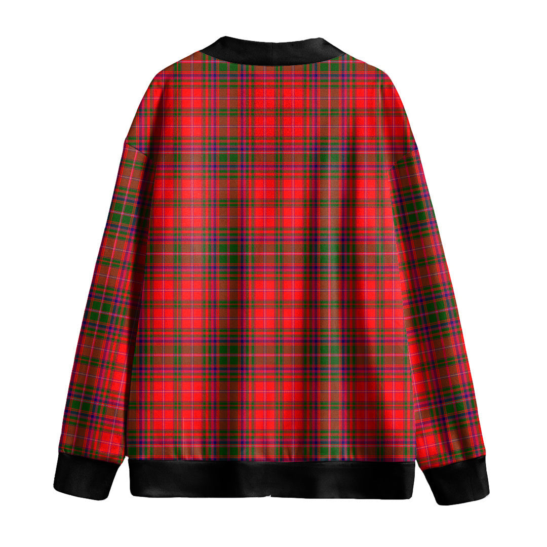 MacDougall Modern Tartan Plaid Knitted Fleece Cardigan