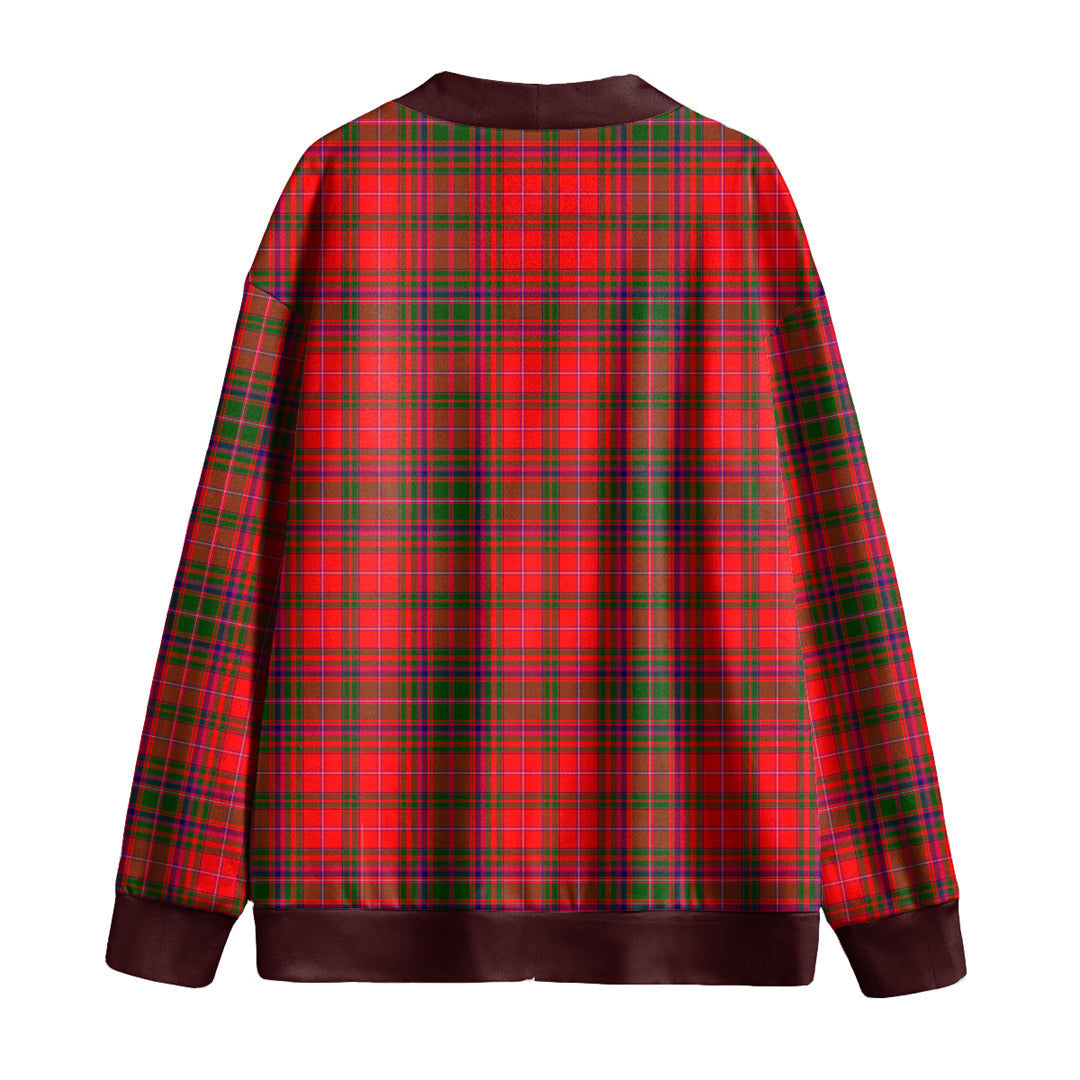 MacDougall Modern Tartan Plaid Knitted Fleece Cardigan