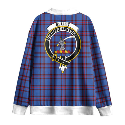 Elliot Modern Tartan Crest Knitted Fleece Cardigan