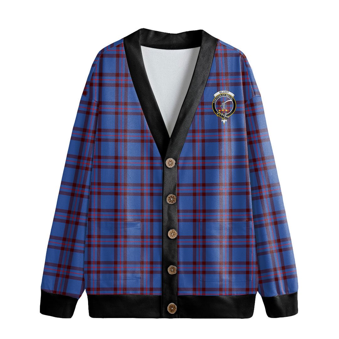 Elliot Modern Tartan Crest Knitted Fleece Cardigan