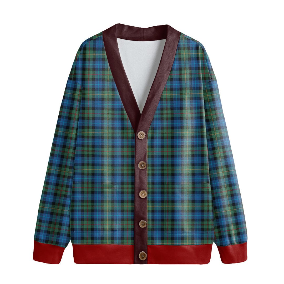 Smith Ancient Tartan Plaid Knitted Fleece Cardigan