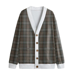 Outlander Fraser Tartan Plaid Knitted Fleece Cardigan