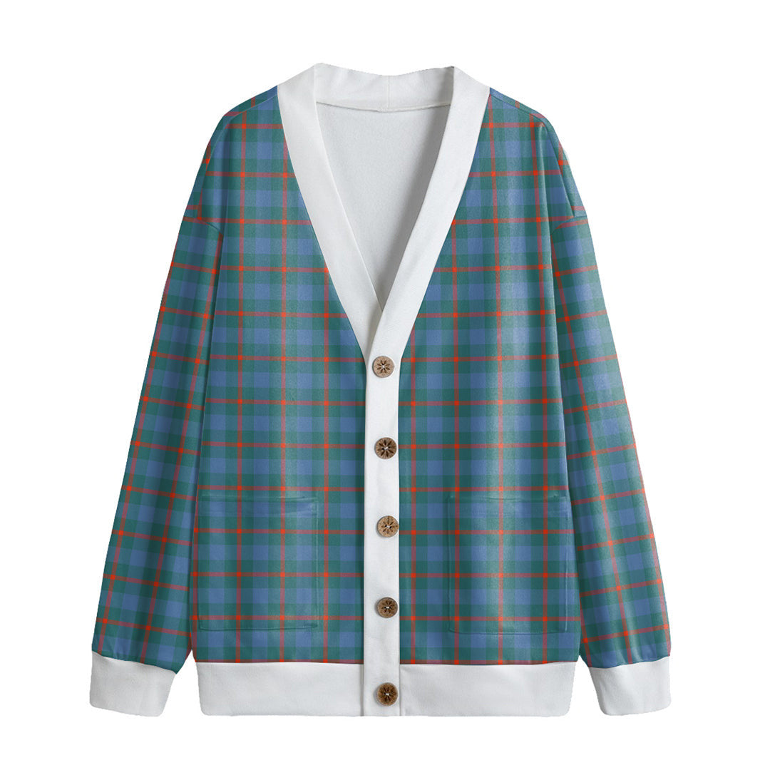 Agnew Ancient Tartan Plaid Knitted Fleece Cardigan