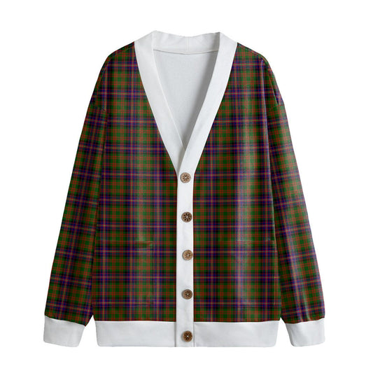 Cochrane Modern Tartan Plaid Knitted Fleece Cardigan