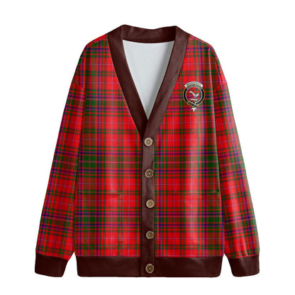 MacDougall Modern Tartan Crest Knitted Fleece Cardigan