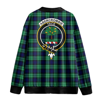 Abercrombie Tartan Crest Knitted Fleece Cardigan