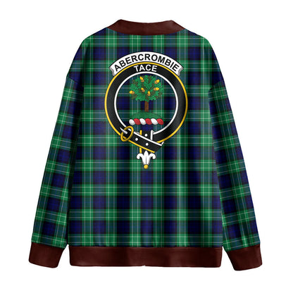 Abercrombie Tartan Crest Knitted Fleece Cardigan