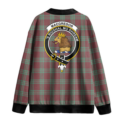 MacGregor Hunting Ancient Tartan Crest Knitted Fleece Cardigan