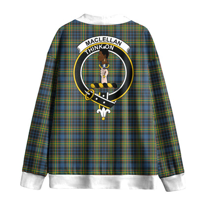 MacLellan Ancient Tartan Crest Knitted Fleece Cardigan