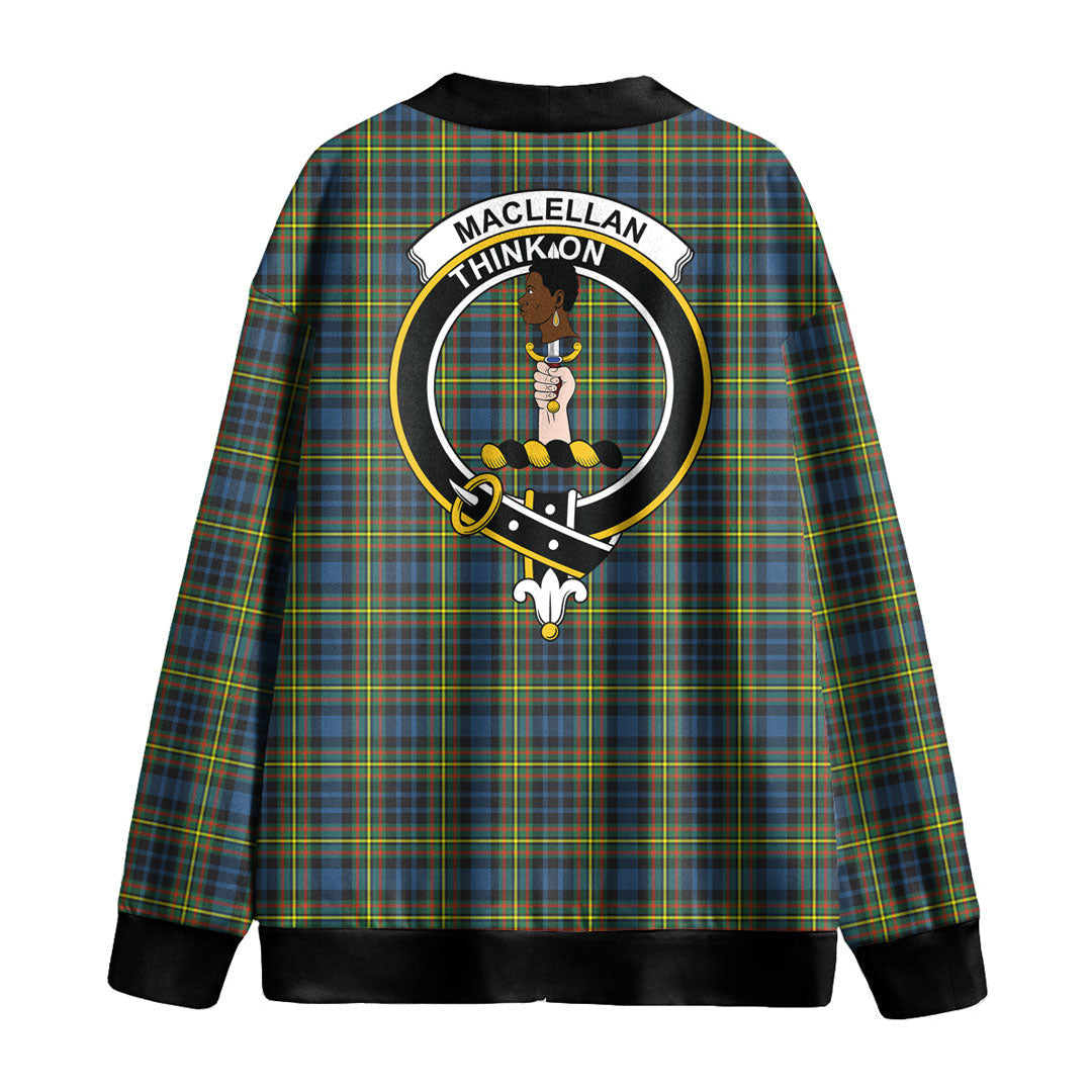 MacLellan Ancient Tartan Crest Knitted Fleece Cardigan