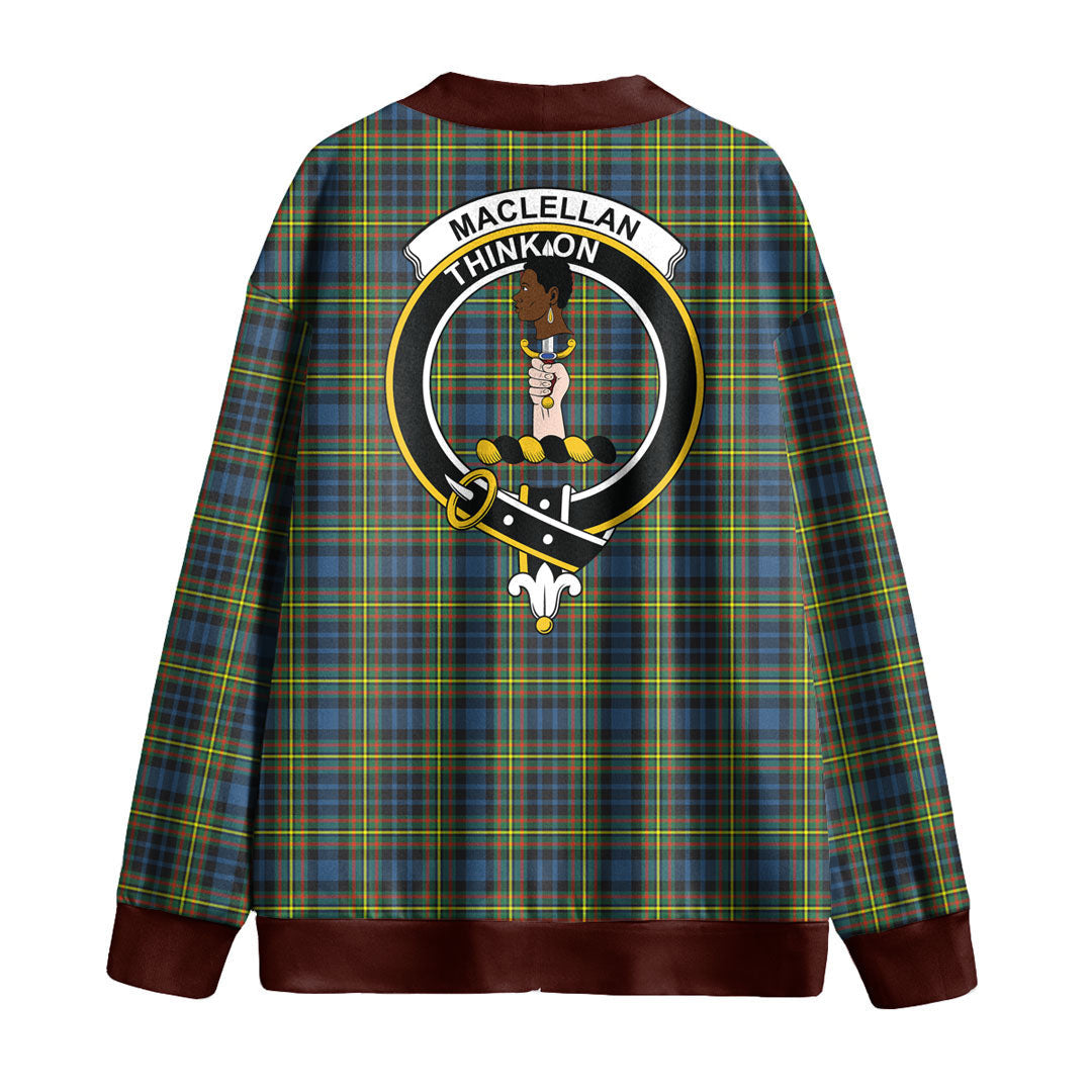 MacLellan Ancient Tartan Crest Knitted Fleece Cardigan