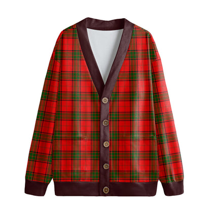 Maxwell Modern Tartan Plaid Knitted Fleece Cardigan