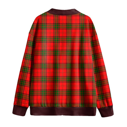 Maxwell Modern Tartan Plaid Knitted Fleece Cardigan